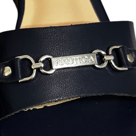 NAUTICA - NWT - SIZE 7.5 - THE DANVERS 7 STYLE - NAVY PLATFORM SANDALS - S6 - Picture 8 of 14